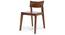 Okiruma Solid Wood 4 Seater Round Dining Table With set of 4 Gordon Chairs (Teak Finish) by Urban Ladder - Front View - 811456