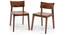 Okiruma Solid Wood 4 Seater Round Dining Table With set of 4 Gordon Chairs (Teak Finish) by Urban Ladder - Close View - 811457