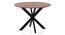 Okiruma Solid Wood 4 Seater Round Dining Table With set of 4 Gordon Chairs (Teak Finish) by Urban Ladder - Zoomed Image - 811460