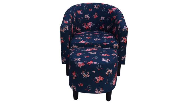 Valencia Accent Chair With Ottoman & Cushion - Blue (Pink) by Urban Ladder - - 