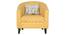 Parmino Accent Chair with Ottoman & Cushion (Ochre, Matte Finish) by Urban Ladder - - 