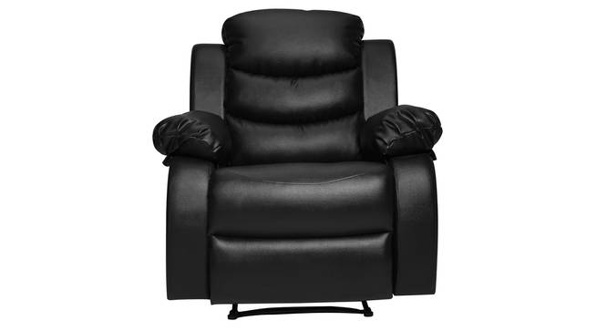 Shine Leatherette 1 Seater Manual Recliner in Black Colour (Black, One Seater) by Urban Ladder - - 