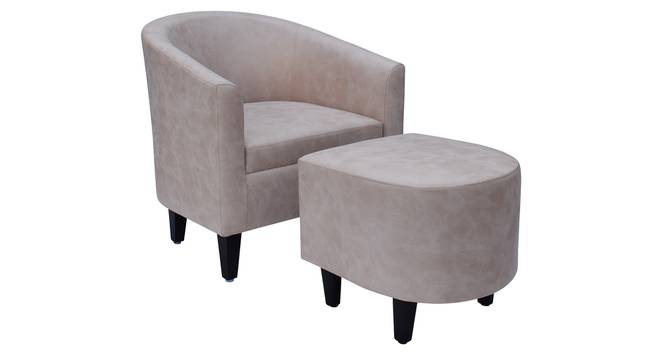 Valencia Accent Chair With Ottoman & Cushion - Blue (Beige) by Urban Ladder - - 