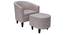 Valencia Accent Chair With Ottoman & Cushion - Blue (Beige) by Urban Ladder - - 
