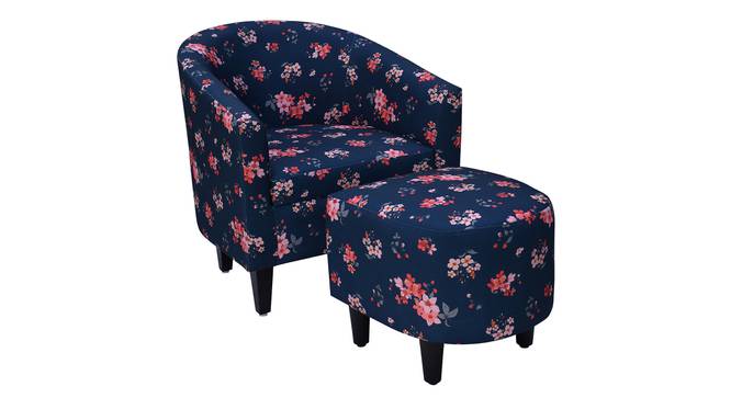 Valencia Accent Chair With Ottoman & Cushion - Blue (Pink) by Urban Ladder - - 