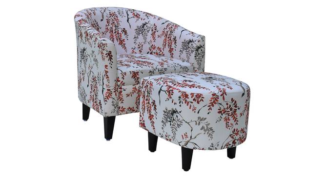 Valencia Accent Chair With Ottoman & Cushion - Blue (White) by Urban Ladder - - 