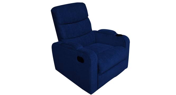 Carrera Fabric 1 Seater Manual Recliner in Blue Colour (Blue, One Seater) by Urban Ladder - - 