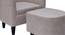 Valencia Accent Chair With Ottoman & Cushion - Blue (Beige) by Urban Ladder - - 