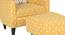 Parmino Accent Chair with Ottoman & Cushion (Ochre, Matte Finish) by Urban Ladder - - 