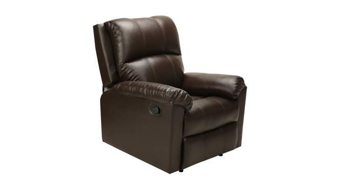 Chicago  Leatherette 1 Seater Manual Recliner in Dark Brown Colour (Brown, One Seater) by Urban Ladder - - 