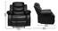 Shine Leatherette 1 Seater Manual Recliner in Black Colour (Black, One Seater) by Urban Ladder - - 