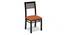 Zella Dining Chair Set of 2 (Finish: Mahogany, Fabric: Wheat Brown) (Mahogany Finish, Burnt Orange) by Urban Ladder - Side View - 