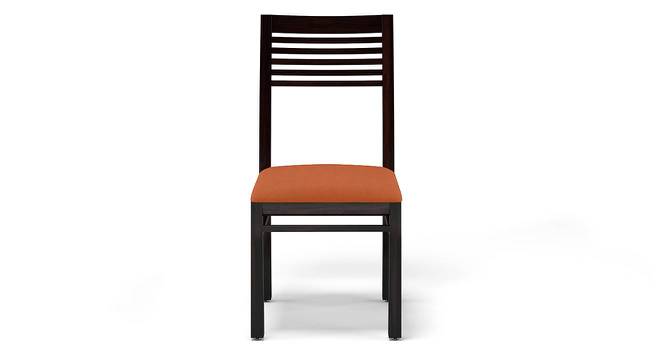 Zella Dining Chair Set of 2 (Finish: Mahogany, Fabric: Wheat Brown) (Mahogany Finish, Burnt Orange) by Urban Ladder - Zoomed Image - 