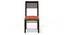 Zella Dining Chair Set of 2 (Finish: Mahogany, Fabric: Wheat Brown) (Mahogany Finish, Burnt Orange) by Urban Ladder - Zoomed Image - 