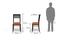 Zella Dining Chair Set of 2 (Finish: Mahogany, Fabric: Wheat Brown) (Mahogany Finish, Burnt Orange) by Urban Ladder - Dimension - 811804