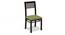 Zella Dining Chair Set of 2 (Finish: Mahogany, Fabric: Wheat Brown) (Mahogany Finish, Avocado Green) by Urban Ladder - Front View - 