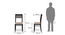 Zella Dining Chair Set of 2 (Finish: Mahogany, Fabric: Wheat Brown) (Mahogany Finish, Wheat Brown) by Urban Ladder - Dimension - 