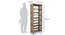Rhodes Folding Book Shelf (Teak Finish, Tall Configuration, 60 Book Book Capacity) by Urban Ladder - - 
