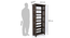 Rhodes Folding Book Shelf (Mahogany Finish, Tall Configuration, 60 Book Book Capacity) by Urban Ladder - - 