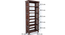 Rhodes Folding Book Shelf (Mahogany Finish, Tall Configuration, 60 Book Book Capacity) by Urban Ladder - - 