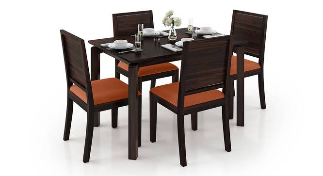 Oribi Dining Chairs - Set of 2 (Mahogany Finish, Burnt Orange) by Urban Ladder - Storage Image - 