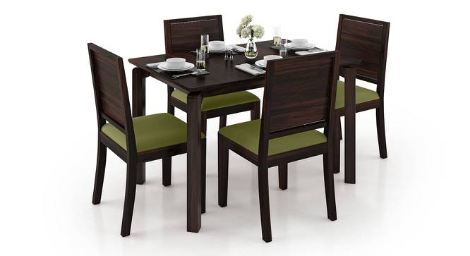 Oribi Dining Chairs - Set of 2 (Mahogany Finish, Avocado Green) by Urban Ladder - Top Image - 