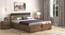 Aruba Hydraulic Bed - Classic Walnut (King Bed Size, Classic Walnut Finish) by Urban Ladder - Front View - 