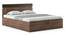 Aruba Hydraulic Bed - Classic Walnut (Queen Bed Size, Classic Walnut Finish) by Urban Ladder - Side View - 