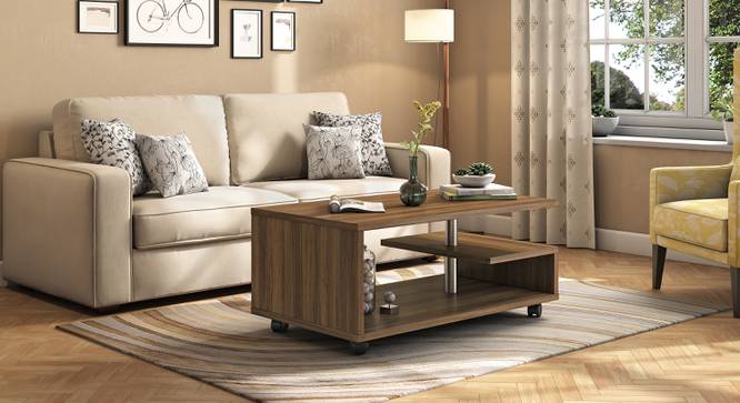 Lorelai Coffee Table (Chocolate Oak Finish) by Urban Ladder - Front View - 811860