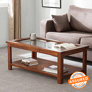 Rectangular Coffee Tables Design Claire Rectangular Solid Wood Coffee Table in Teak Finish