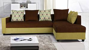 Riviera Fabric Sofa (Brown & Green)