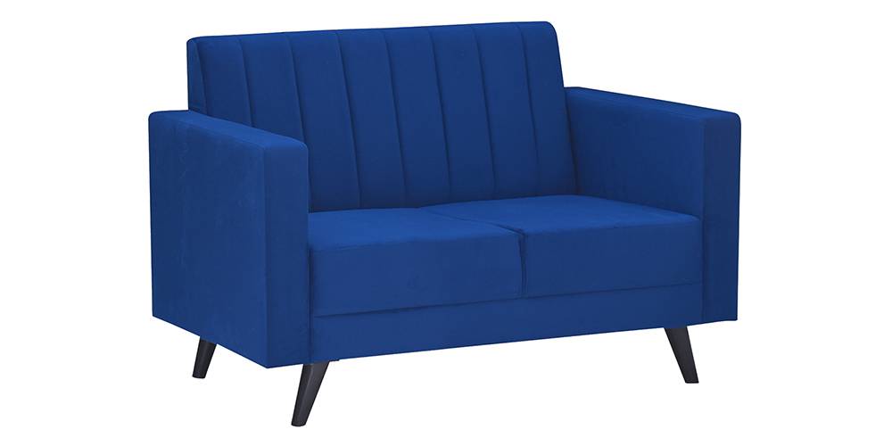 Swindon Tufted Back Fabric Sofa Blue Urban Ladder
