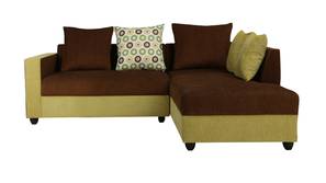 Riviera Fabric Sofa (Green & Brown)