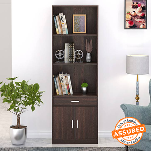 Bookshelf Design Seonn Engineered Wood Bookshelf in Brown Finish