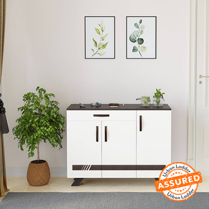 Closed Storage Shoe Rack Design Kaspen Shoe Rack in Wenge & White Finish