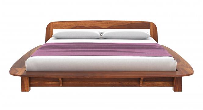 Wilbur King Size Bed Without Stotage (Teak Finish, King Bed Size) by Urban Ladder - Design 1 Side View - 817626