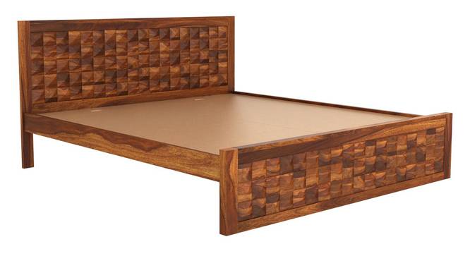 Reden King Size Bed Without Stotage (Teak Finish, King Bed Size) by Urban Ladder - Design 1 Side View - 817630