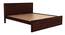 Angelou King Size Bed Without Stotage (Walnut Finish, King Bed Size) by Urban Ladder - Design 1 Side View - 817631