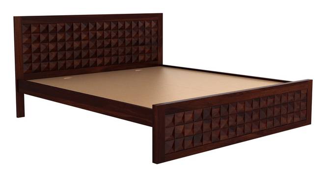Venturi Queen Size Bed Without Stotage (Walnut Finish, Queen Bed Size) by Urban Ladder - Design 1 Side View - 817632