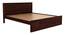 Venturi Queen Size Bed Without Stotage (Walnut Finish, Queen Bed Size) by Urban Ladder - Design 1 Side View - 817632