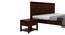 Angelou King Size Bed Without Stotage (Walnut Finish, King Bed Size) by Urban Ladder - Design 1 Close View - 817646