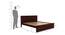 Angelou King Size Bed Without Stotage (Walnut Finish, King Bed Size) by Urban Ladder - Design 1 Dimension - 817660