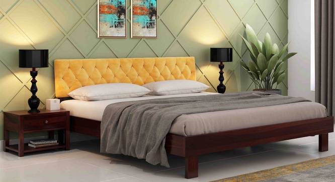 Davis Queen Size Bed Without Stotage (Walnut Finish, Queen Bed Size) by Urban Ladder - Front View Design 1 - 817670