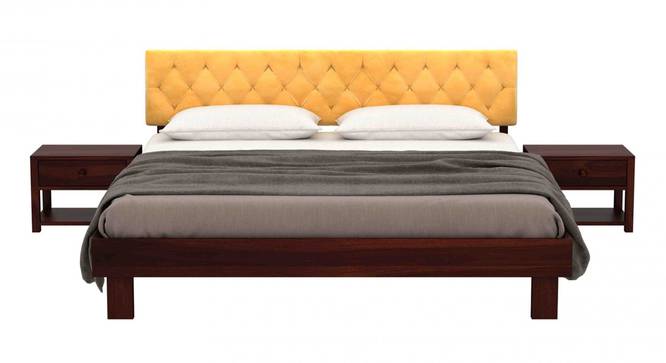 Davis Queen Size Bed Without Stotage (Walnut Finish, Queen Bed Size) by Urban Ladder - Design 1 Side View - 817676