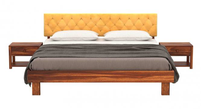 Charles Queen Size Bed Without Stotage (Teak Finish, Queen Bed Size) by Urban Ladder - Design 1 Side View - 817677