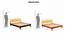 Davis Queen Size Bed Without Stotage (Walnut Finish, Queen Bed Size) by Urban Ladder - Design 1 Dimension - 817701