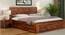 Murray Queen Size With Drawer And Box Storage (Queen Bed Size, Brown Finish) by Urban Ladder - Front View Design 1 - 817716