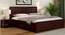 Meryl Queen Size With Drawer And Box Storage (Queen Bed Size, Brown Finish) by Urban Ladder - Front View Design 1 - 817717