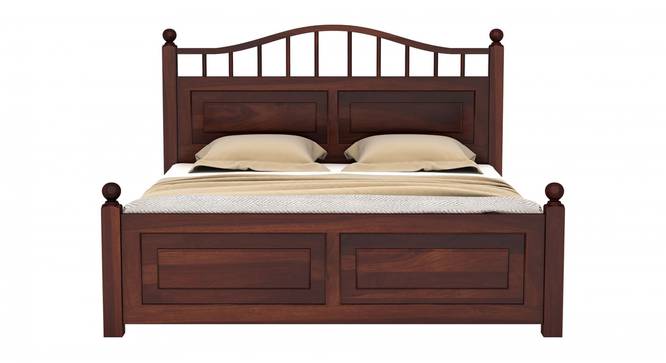 Sayan Queen Size Bed Without Stotage (Walnut Finish, Queen Bed Size) by Urban Ladder - Design 1 Side View - 817719