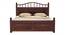 Sayan Queen Size Bed Without Stotage (Walnut Finish, Queen Bed Size) by Urban Ladder - Design 1 Side View - 817719